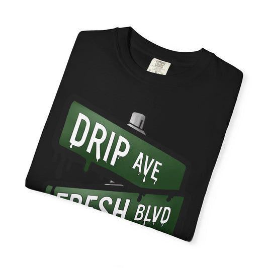 Drip Ave x Fresh Blvd Streetwear Tee Urban Graphic TShirt Dripping Street Signs Style Meets the Street Fresh Graphic Tee