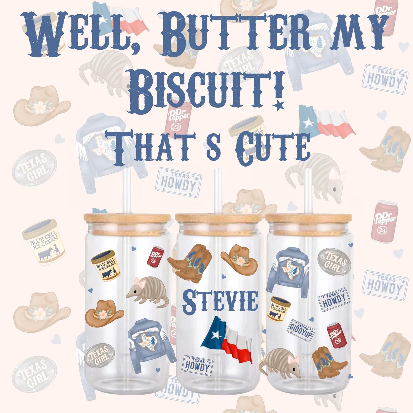 Texas Girl Seamless Pattern: Western Coquette Digital Paper (PNG)