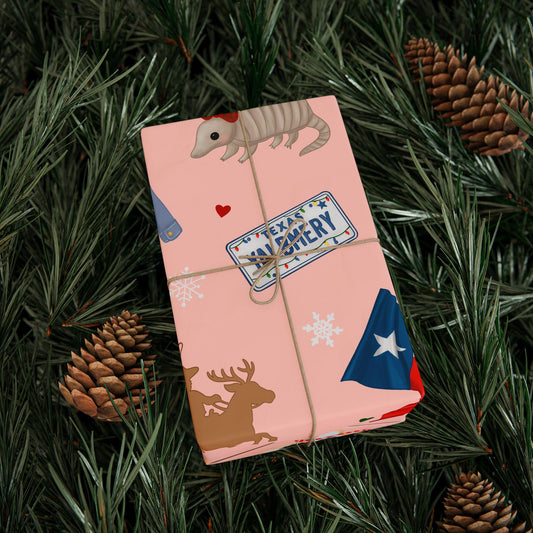 Texas-Themed Wrapping Paper for Gifting, Holiday Wrap, Cowboy Decor, Birthday and Christmas Gift Wrap, Festive Decoration