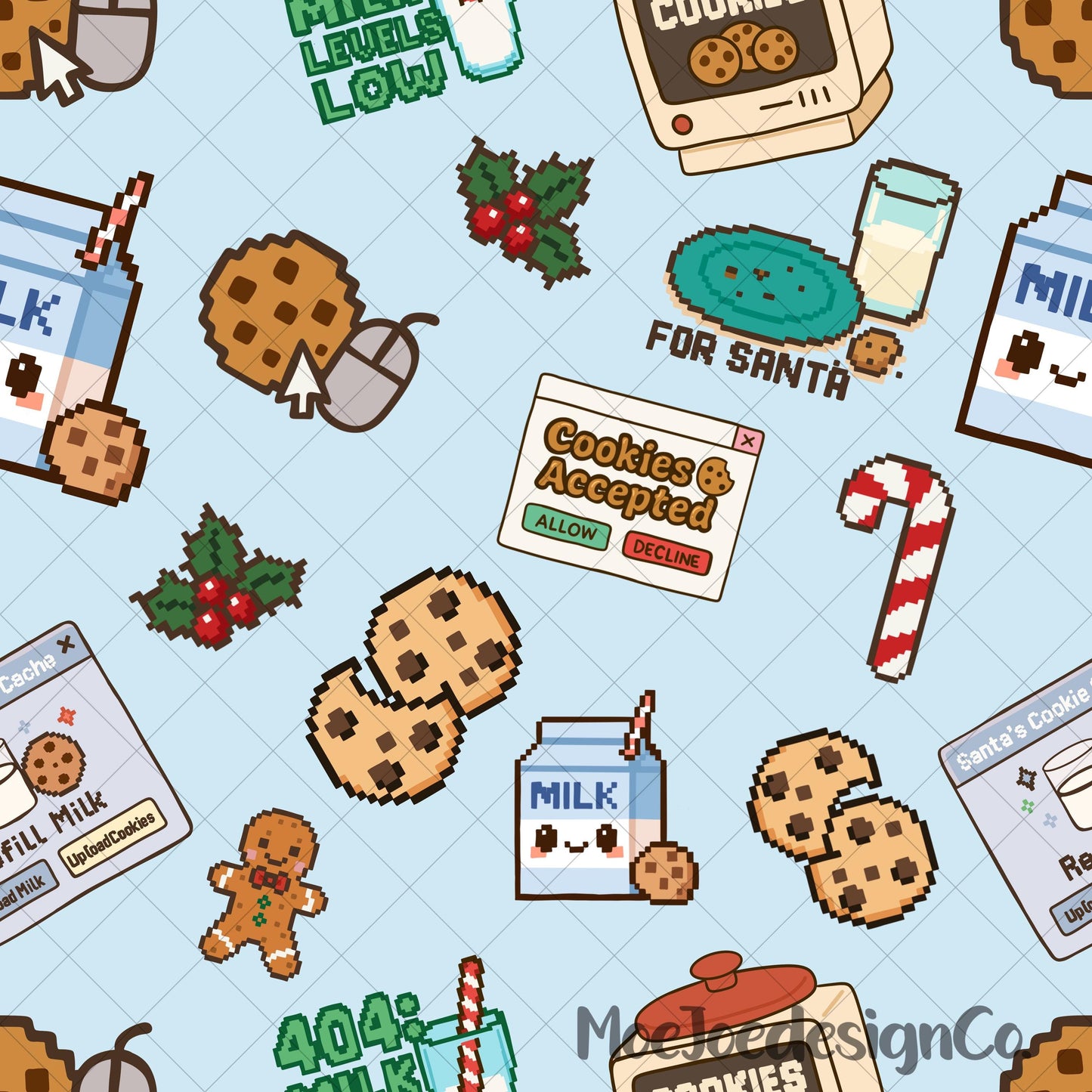 Retro Y2K Christmas Tumbler Wrap | Crumb Protocol PNG (Digital Download)