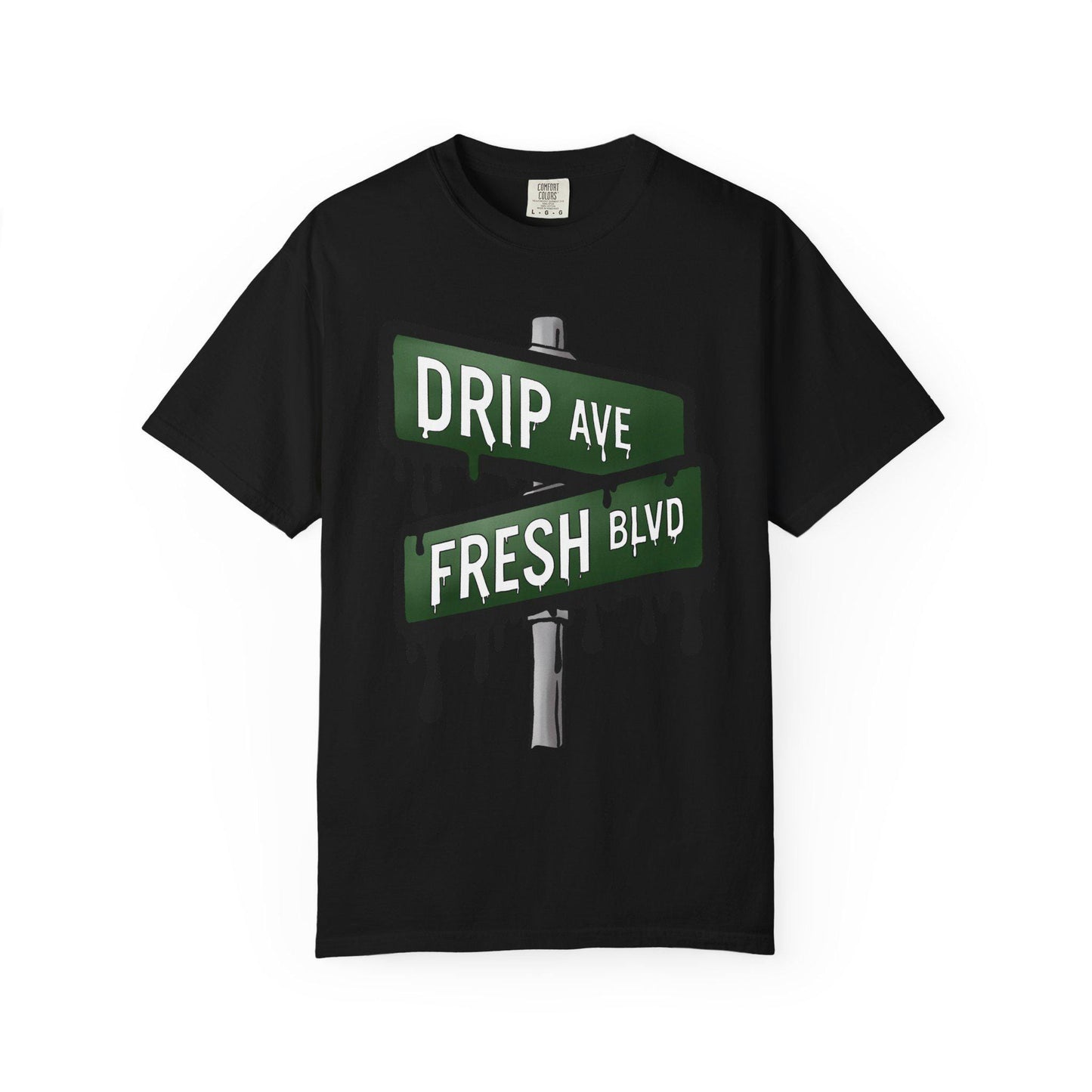 Drip Ave x Fresh Blvd Streetwear Tee Urban Graphic TShirt Dripping Street Signs Style Meets the Street Fresh Graphic Tee