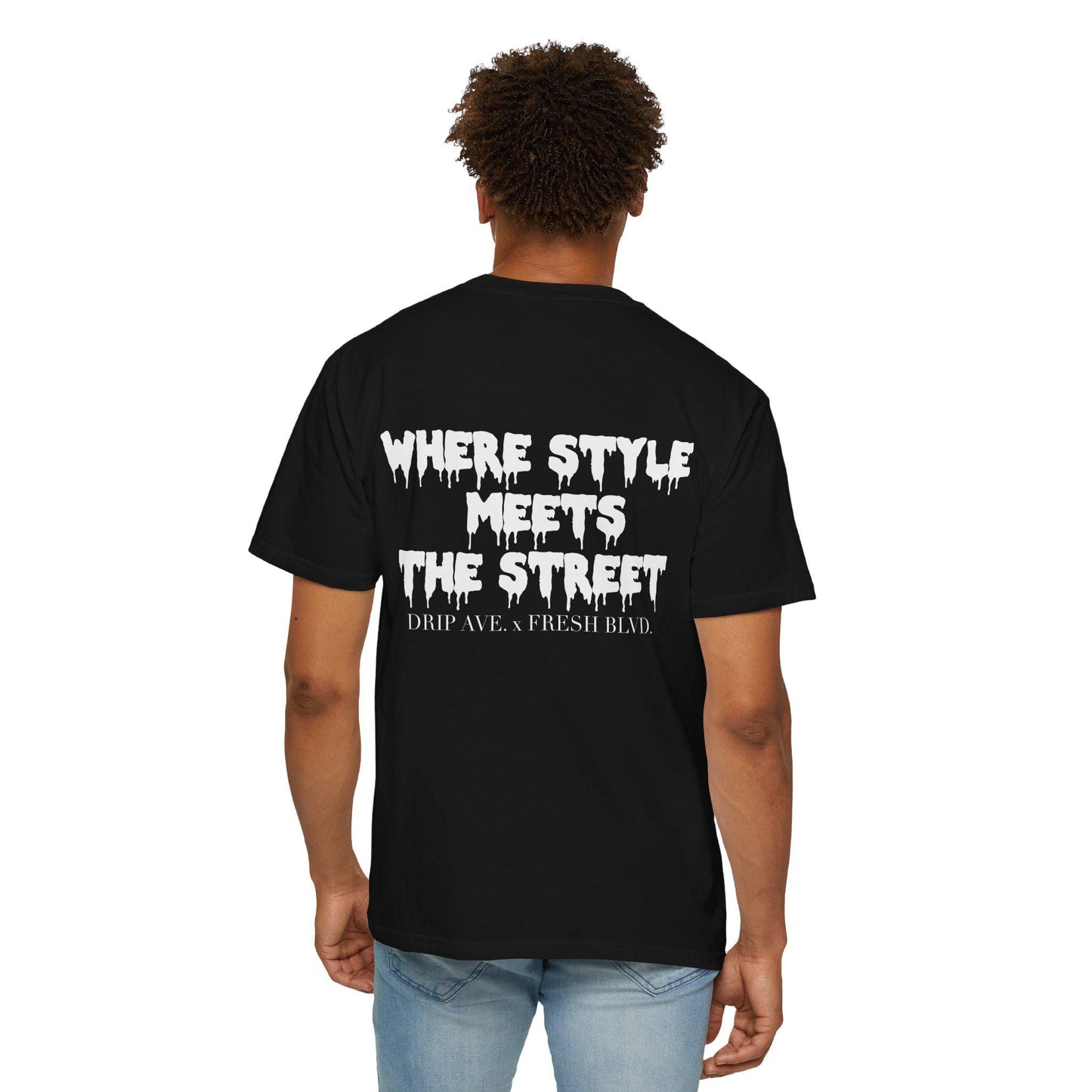 Drip Ave x Fresh Blvd Streetwear Tee Urban Graphic TShirt Dripping Street Signs Style Meets the Street Fresh Graphic Tee