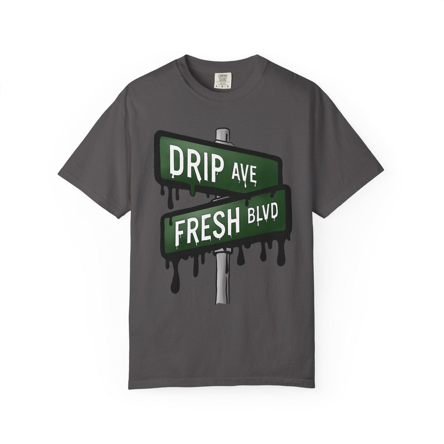 Drip Ave x Fresh Blvd Streetwear Tee Urban Graphic TShirt Dripping Street Signs Style Meets the Street Fresh Graphic Tee