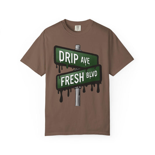 Drip Ave x Fresh Blvd Streetwear Tee Urban Graphic TShirt Dripping Street Signs Style Meets the Street Fresh Graphic Tee