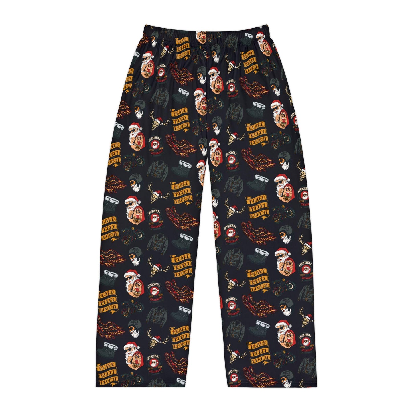 Biker Santa Pajama Pants | Beard Belly Legend, Motorcycle Club