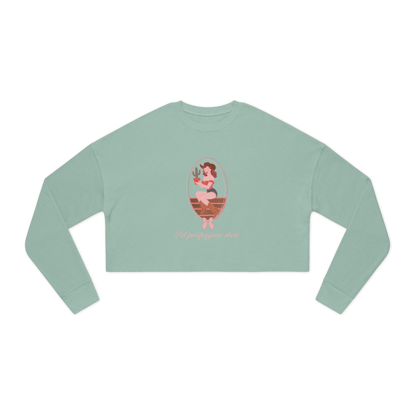 Chic Cropped Sweatshirt with Love Print, Women's Fashion, Trendy Apparel, Cozy Style, Perfect for Gifts