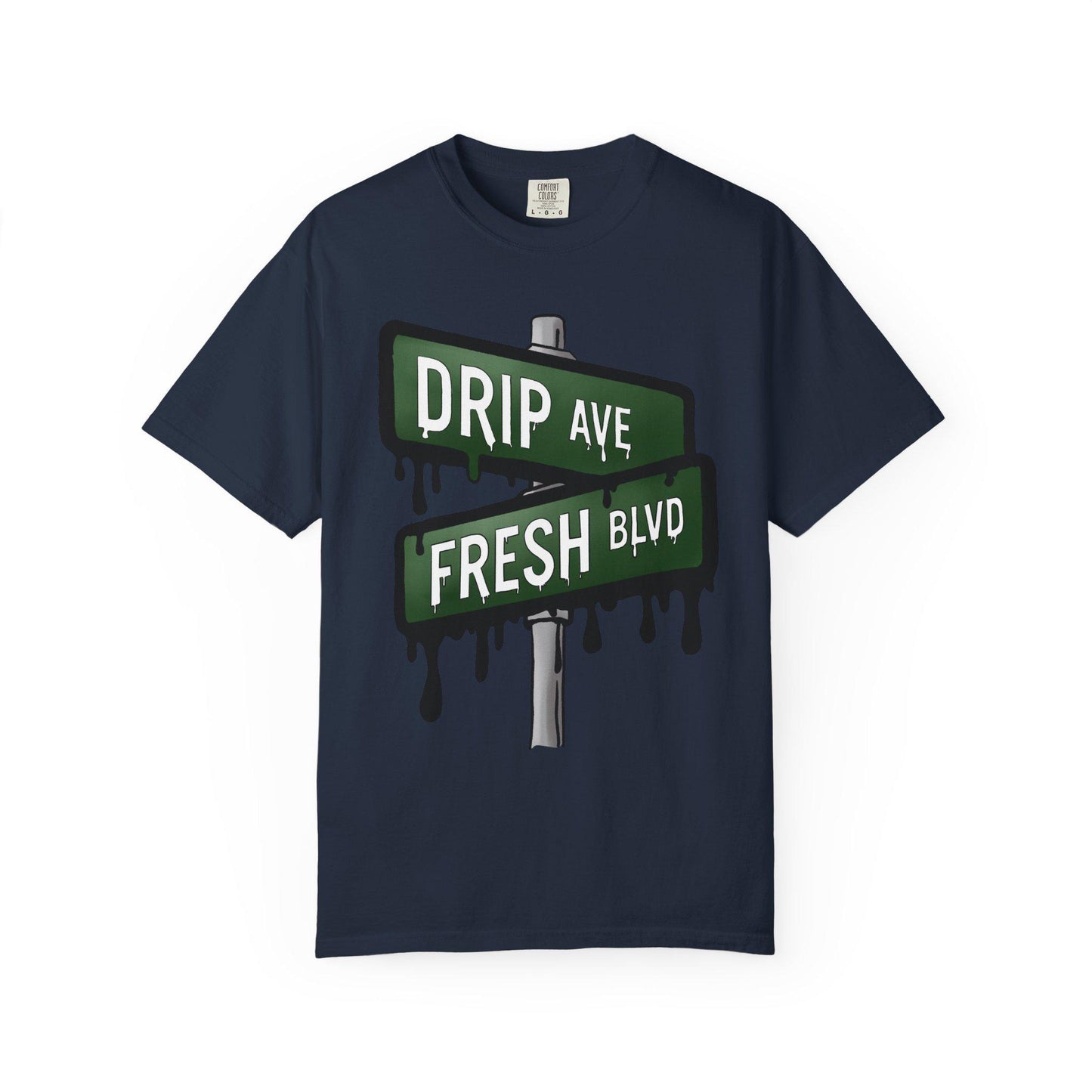 Drip Ave x Fresh Blvd Streetwear Tee Urban Graphic TShirt Dripping Street Signs Style Meets the Street Fresh Graphic Tee