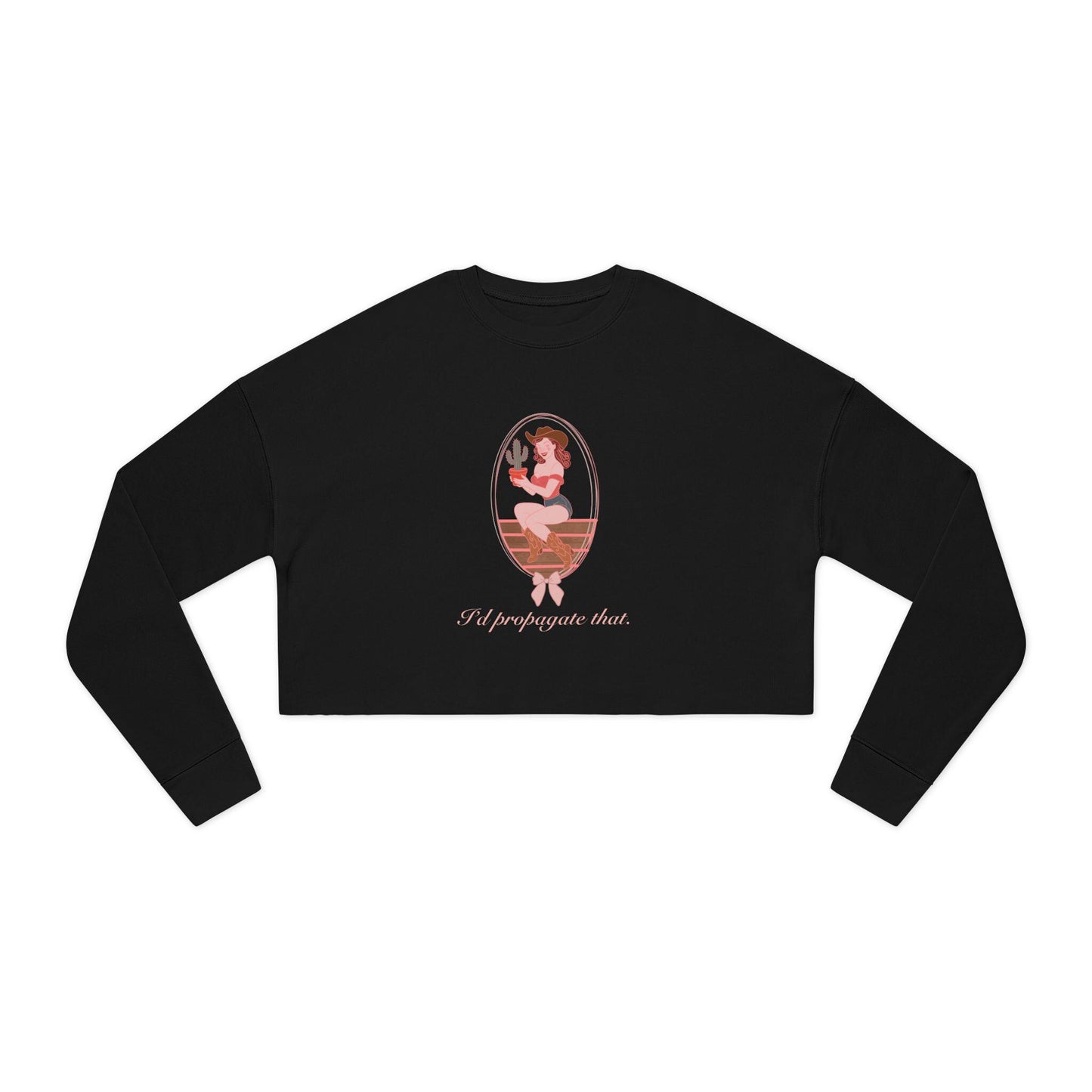 Chic Cropped Sweatshirt with Love Print, Women's Fashion, Trendy Apparel, Cozy Style, Perfect for Gifts
