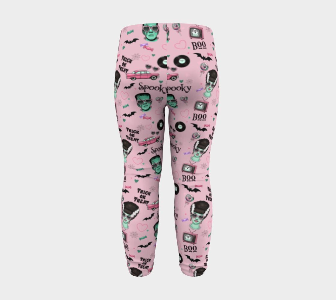 Monster Mash Baby Leggings – Spooky Cute Halloween Pants for Infants & Toddlers | Retro Horror Print, Matching Family Halloween Outfit ,.