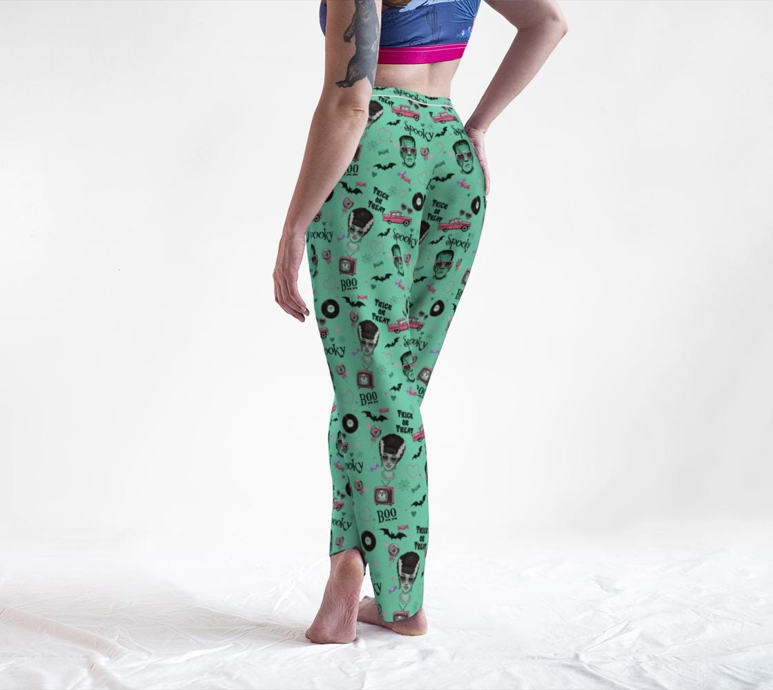 Monster Mash Lounge Pants – Spooky Cute Halloween Pajamas | Retro Horror Print Joggers, Bride of Frankenstein Sleep Pants, Cozy Art of Where