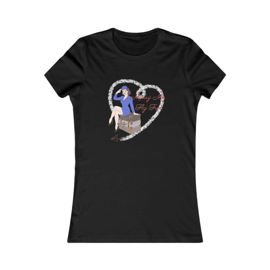 Flight Attendant Tee, Marry Me Fly Free, Airline Crew Uniform Shirt, Pilot Gift, Cabin Crew Shirt, AvGeek T-Shirt, Flight Benefit Top