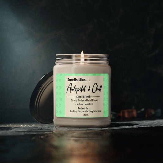 Autopilot & Chill Scented Soy Candle: Relaxing Coffee Aroma