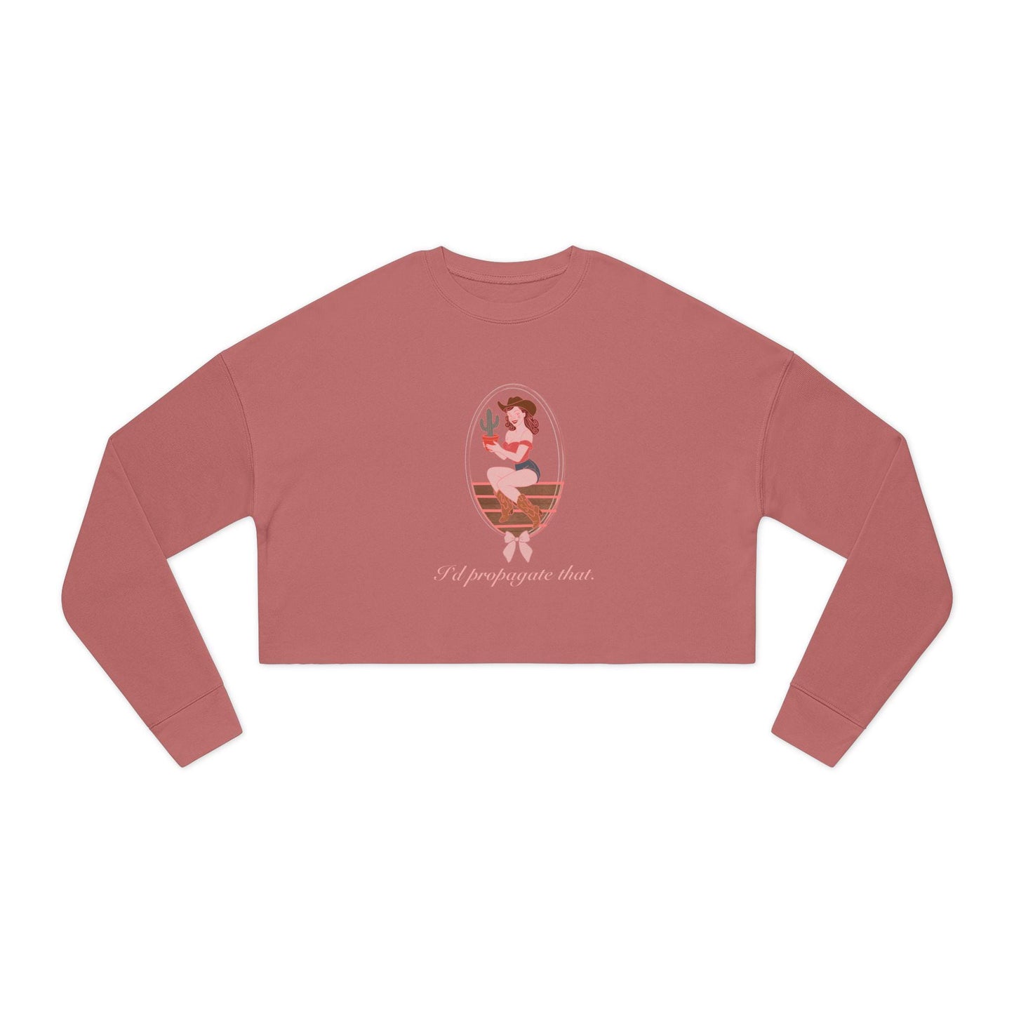 Chic Cropped Sweatshirt with Love Print, Women's Fashion, Trendy Apparel, Cozy Style, Perfect for Gifts