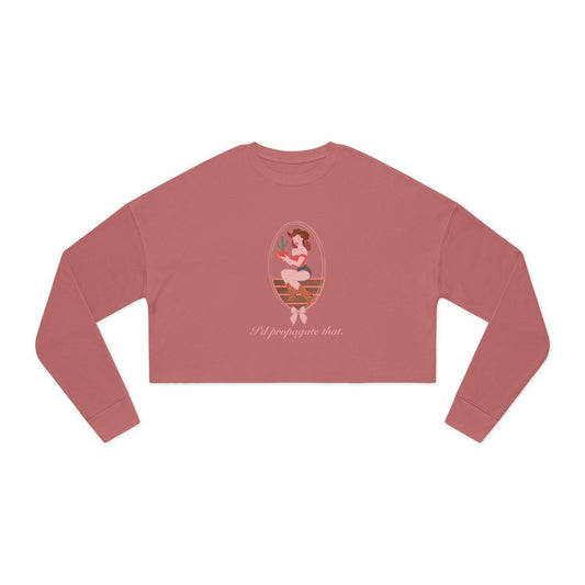 Chic Cropped Sweatshirt with Love Print, Women's Fashion, Trendy Apparel, Cozy Style, Perfect for Gifts