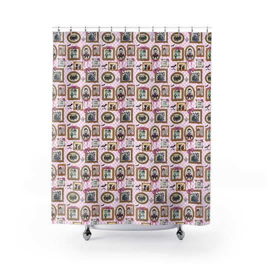 Whimsical Floral Shower Curtain: Retro Bathroom Decor