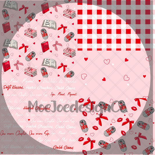 Diet Coke Seamless Pattern Set: Caffeinated Kisses PNG Designs (Digital Download
