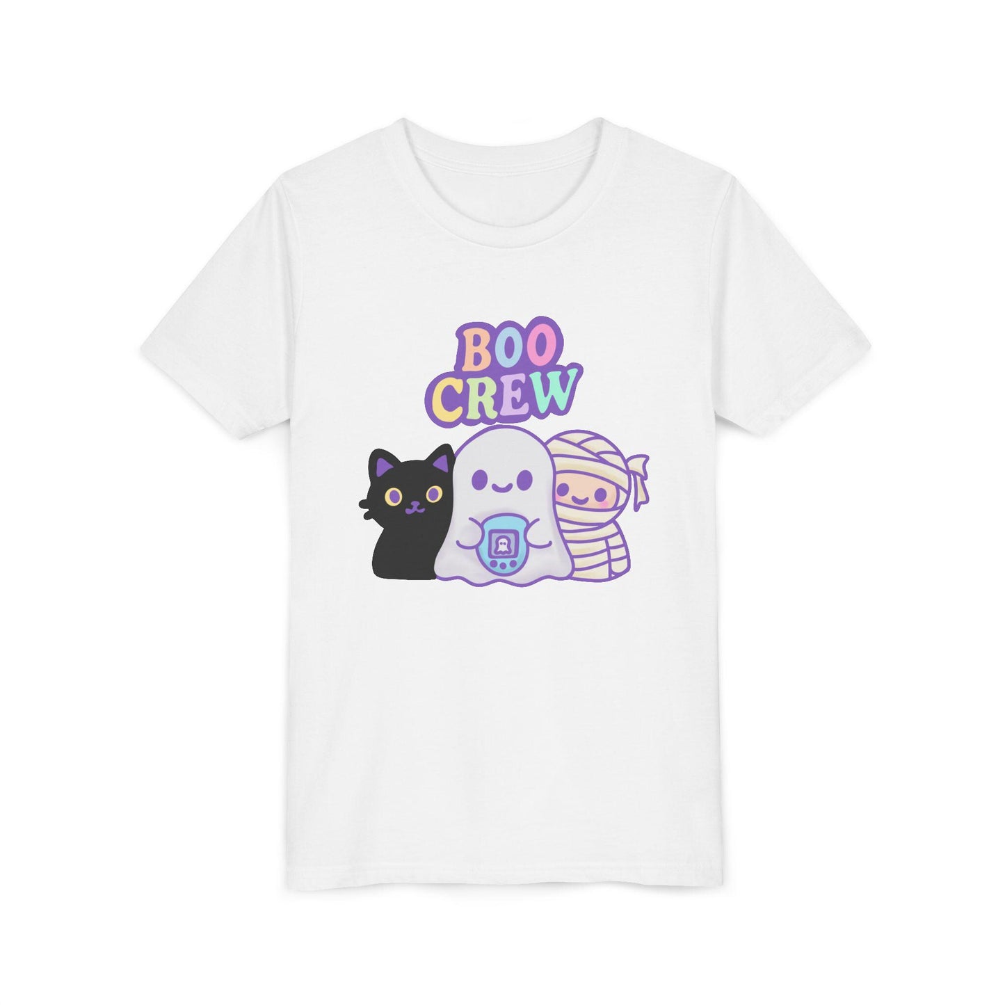 Adorable Halloween Youth Short Sleeve Tee, Cute Ghost & Cat Design, Perfect for Fall, Trick-or-Treat, Halloween Parties, Ghost Crew, [...]