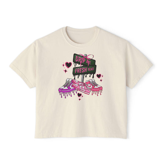 Girly Drip Ave Fresh Blvd Tee Coquette  Shirt Pink Lettering and Bow  Cute Graphic T-Shirt  Gift for Sneaker heads