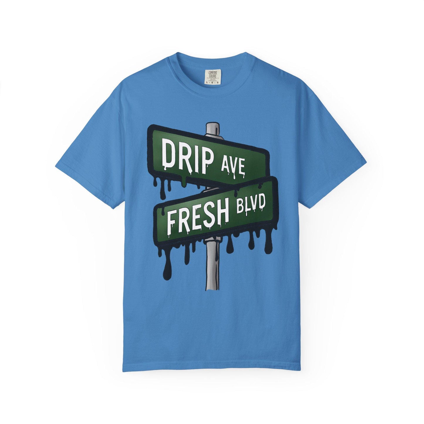 Drip Ave x Fresh Blvd Streetwear Tee Urban Graphic TShirt Dripping Street Signs Style Meets the Street Fresh Graphic Tee