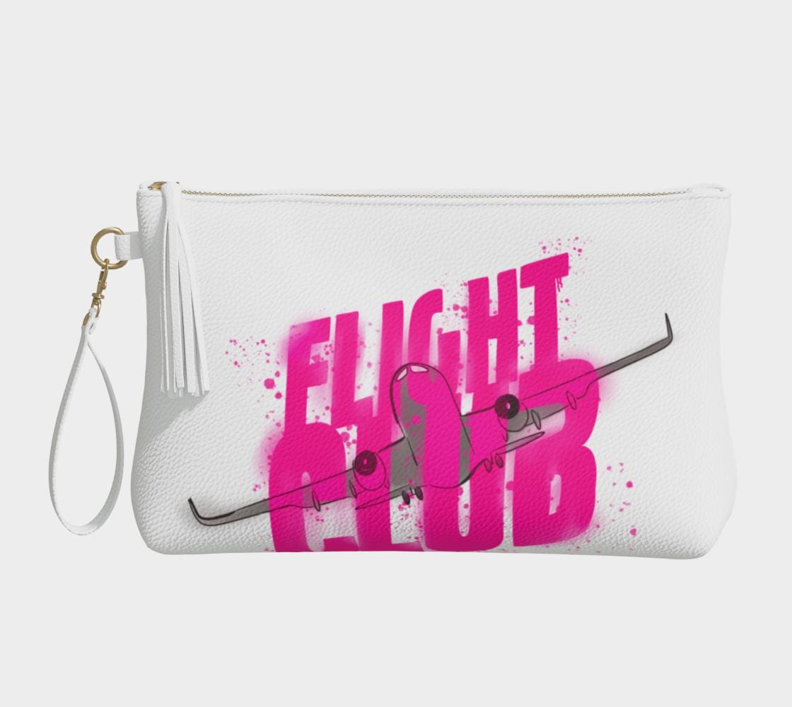 Flight Club Vegan Leather Clutch: Pilot Airplane Design