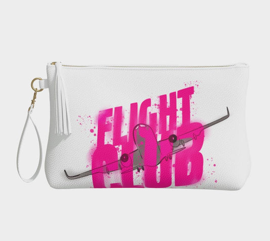 Flight Club Vegan Leather Clutch: Pilot Airplane Design