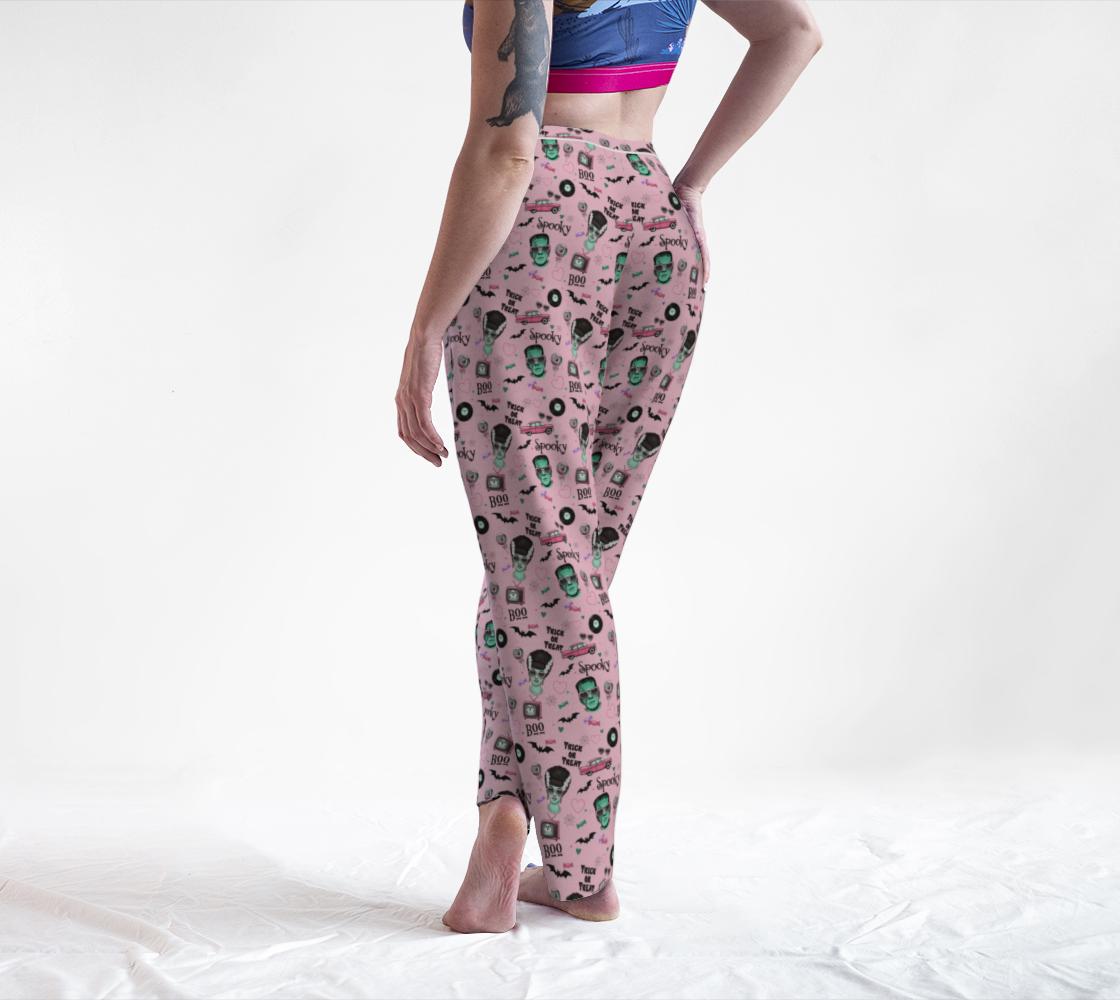 Pink Monster Lounge Pants – Retro Halloween Print Joggers