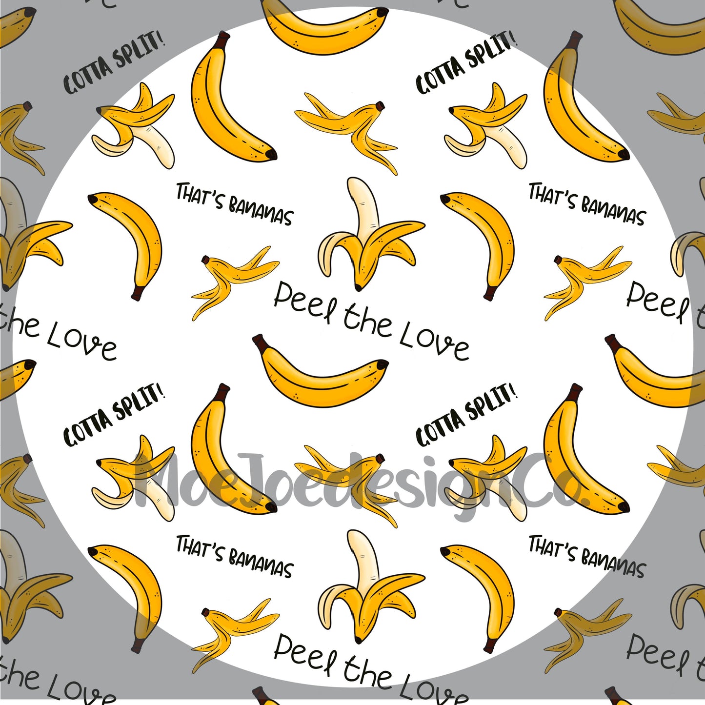 Funny Banana Seamless Pattern: Pink Pun PNG Design (Digital Download)