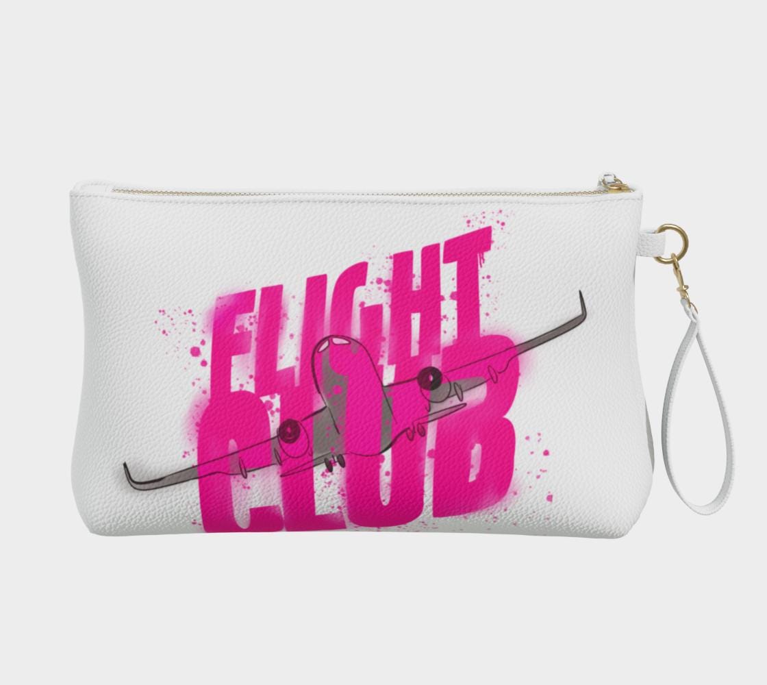 Flight Club Vegan Leather Clutch: Pilot Airplane Design