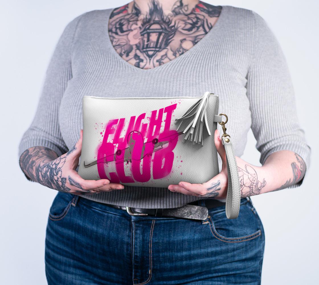 Flight Club Vegan Leather Clutch: Pilot Airplane Design