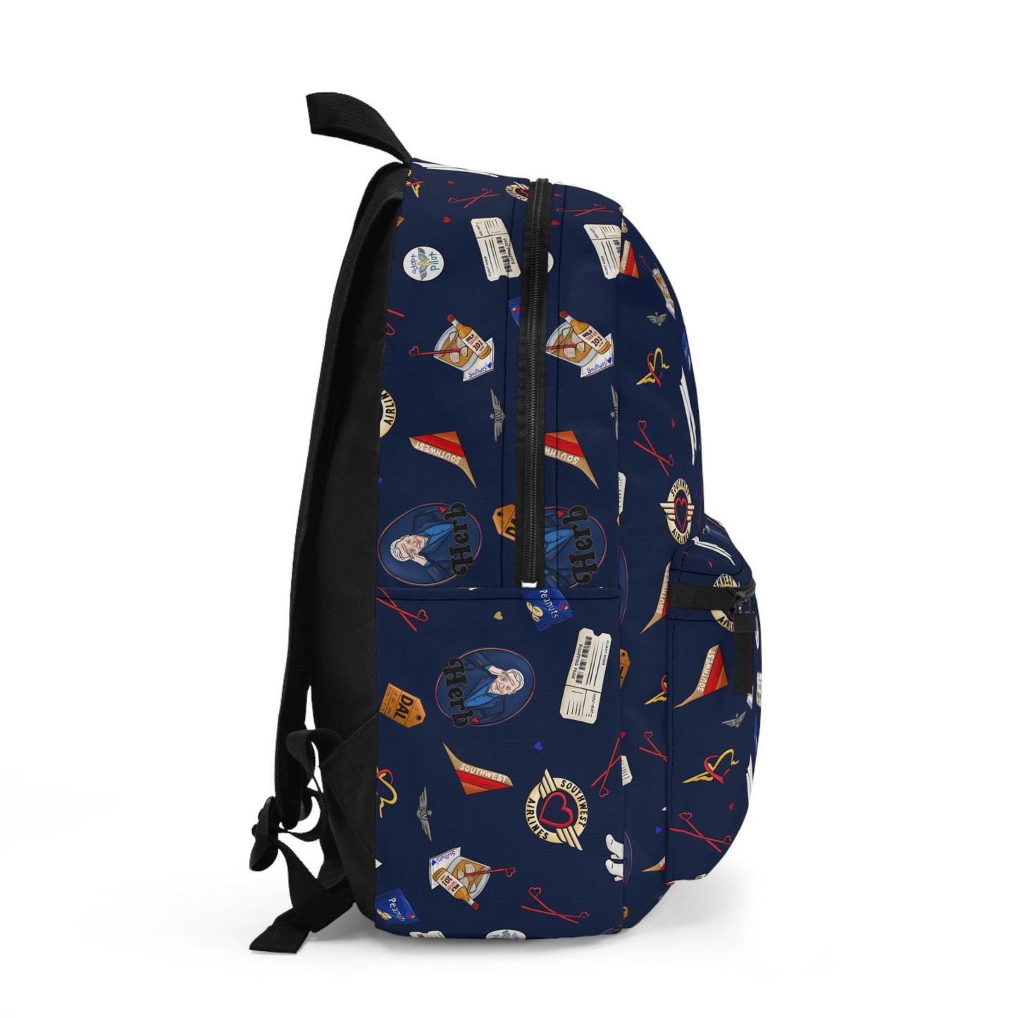 LUV Airline inspired Backpack | Southwest Flight Attendant Gift, Retro Travel Bag