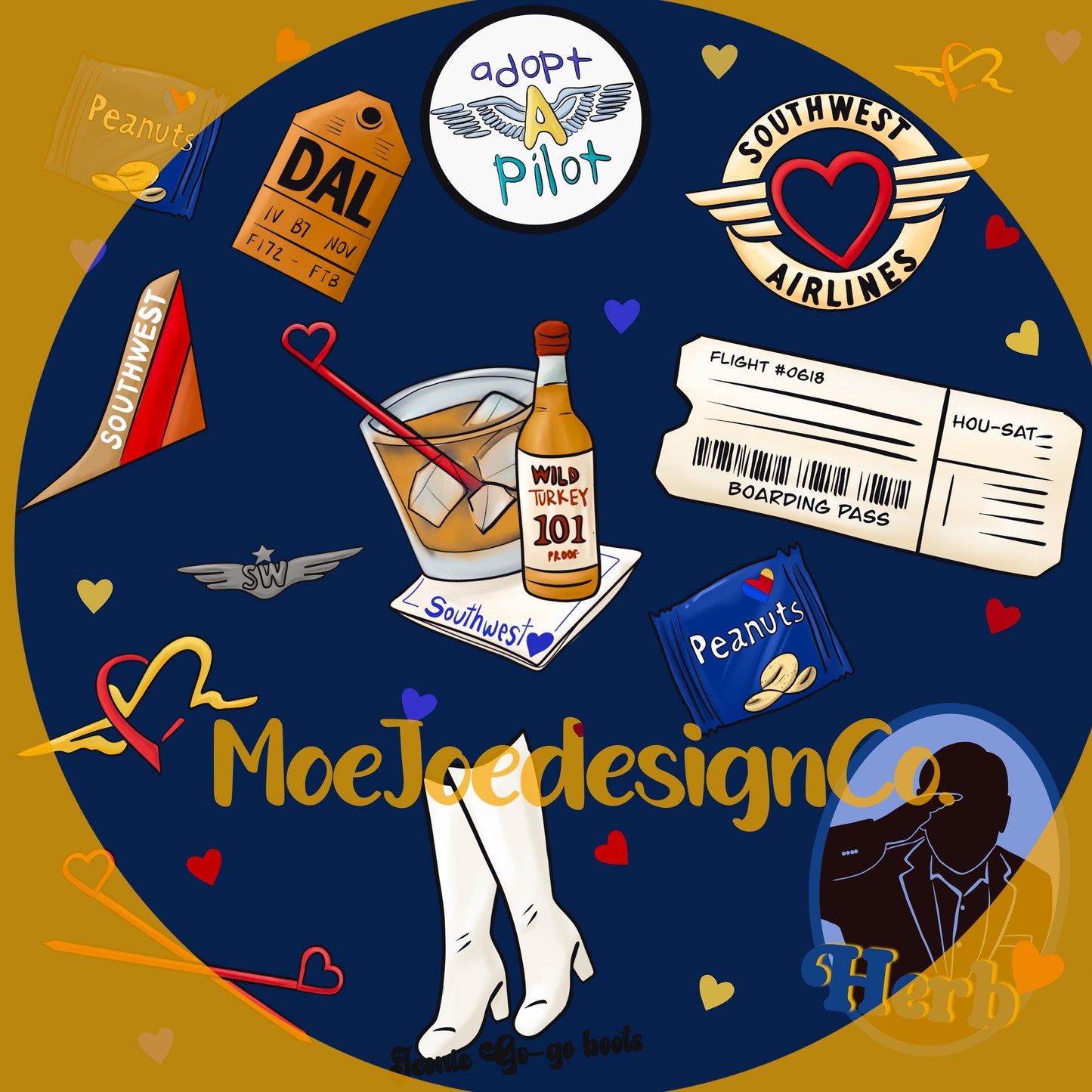 Southwest Airlines Passport Cover: Retro Flight Crew Travel Wallet