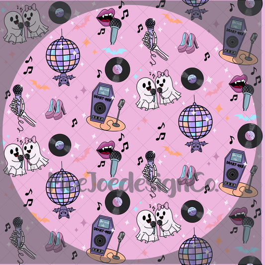 Halloween Seamless Pattern Bundle: Scary-oke Ghosts, Karaoke, Pastel Horror (Digital Download