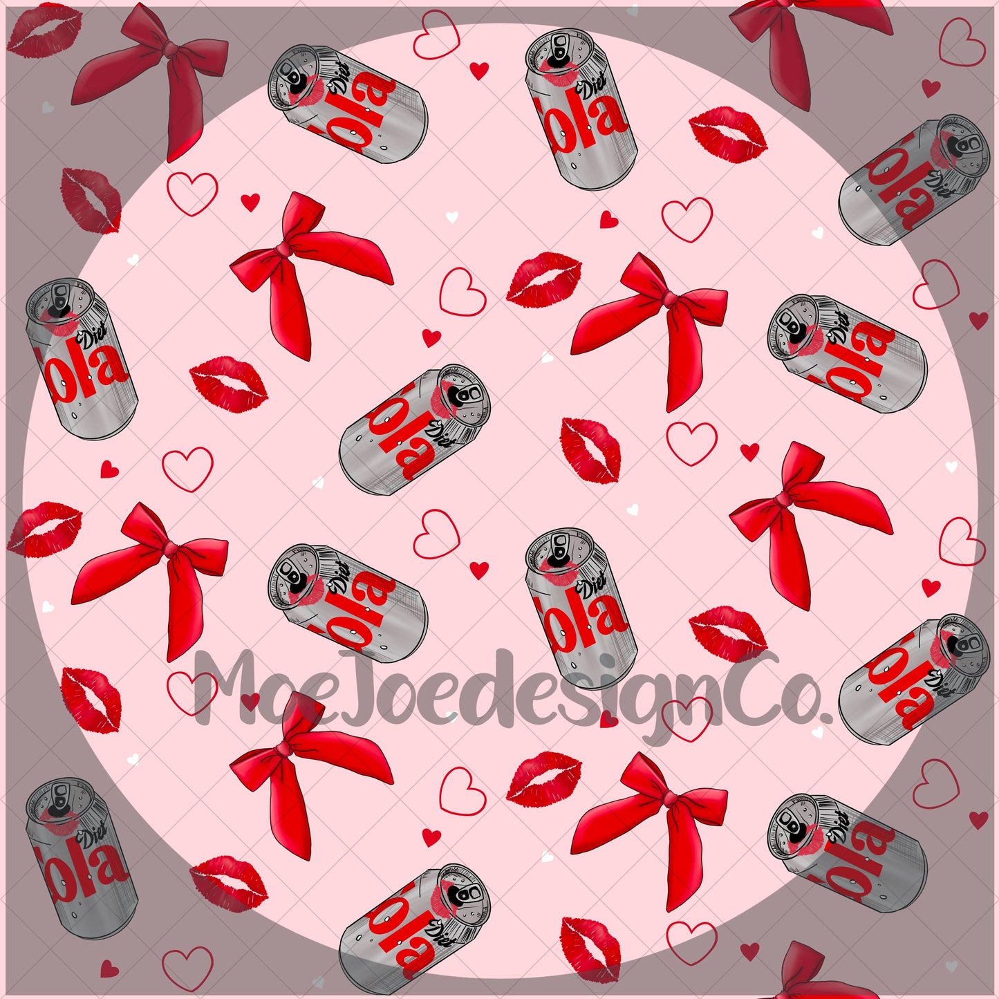 Diet Coke Seamless Pattern Set: Caffeinated Kisses PNG Designs (Digital Download