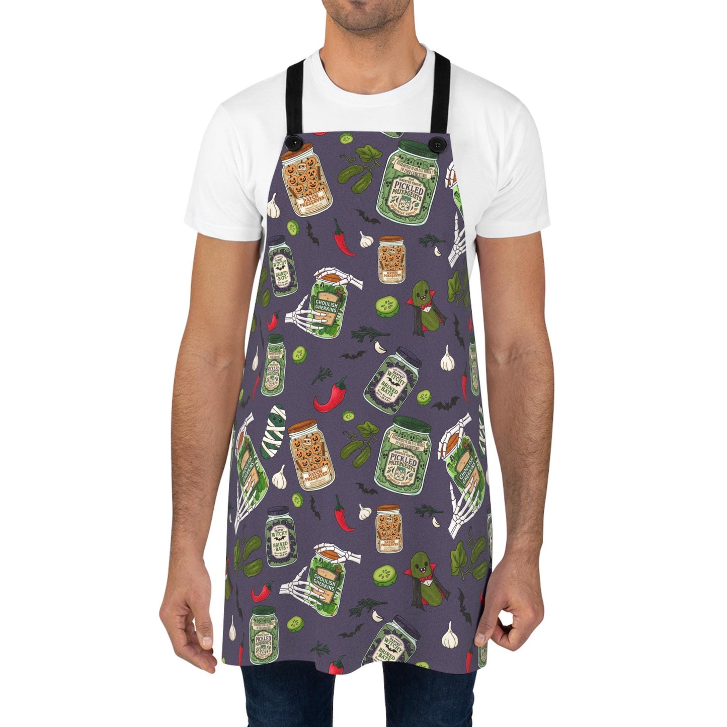 Haunted Pantry Halloween Apron: Spooky Kitchen Decor, Pickled Print