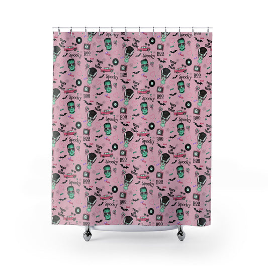 Spooky Halloween Shower Curtain: Gothic Bathroom Decor