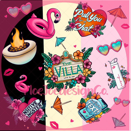 Love Island Seamless Pattern: Tropical Summer Print (Digital Download)