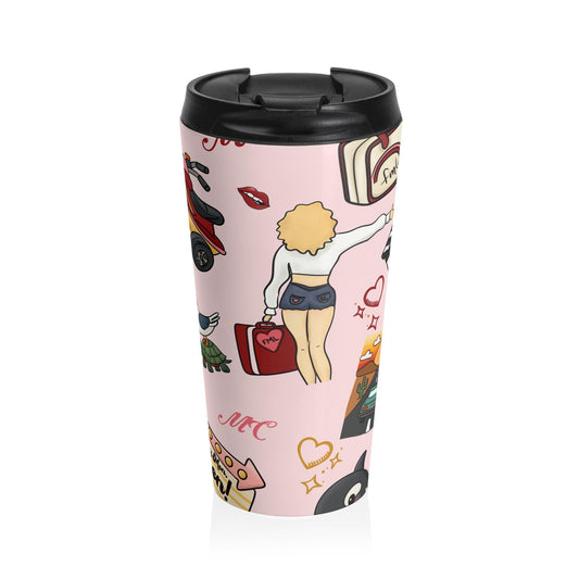 Manchild Travel Tumbler – Sabrina Carpenter Inspired, Quirky Retro Kawaii Tumbler Design