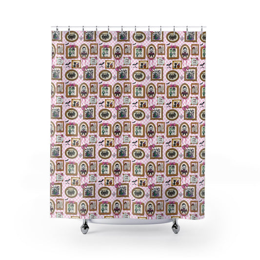 Whimsical Floral Shower Curtain: Retro Bathroom Decor