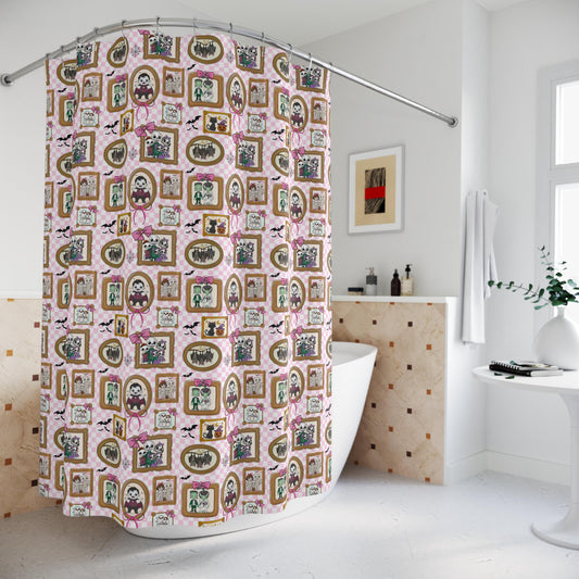 Whimsical Floral Shower Curtain: Retro Bathroom Decor