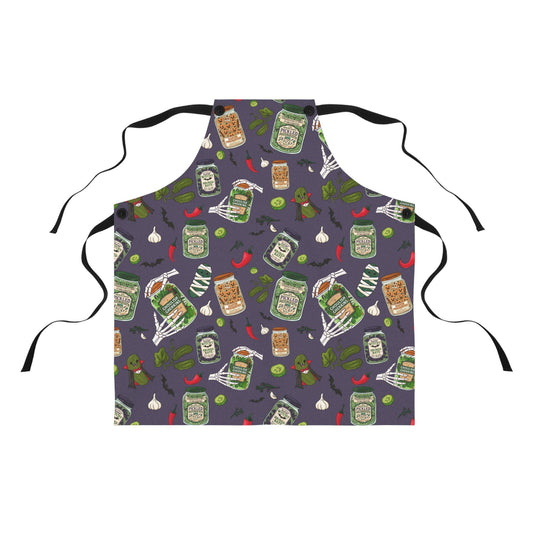 Haunted Pantry Halloween Apron: Spooky Kitchen Decor, Pickled Print
