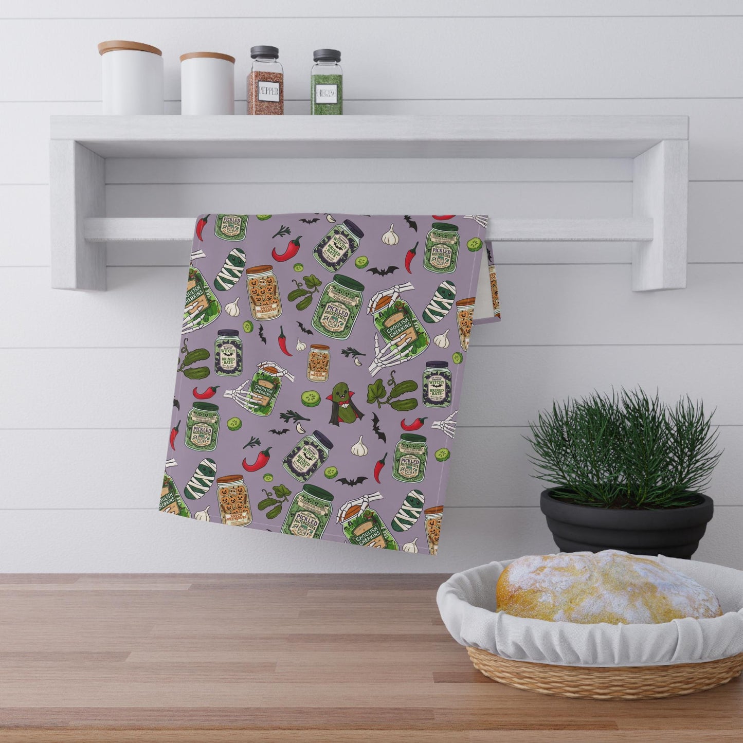 Whimsical Kitchen Tea Towel: Fun Home Decor, Chef Gift