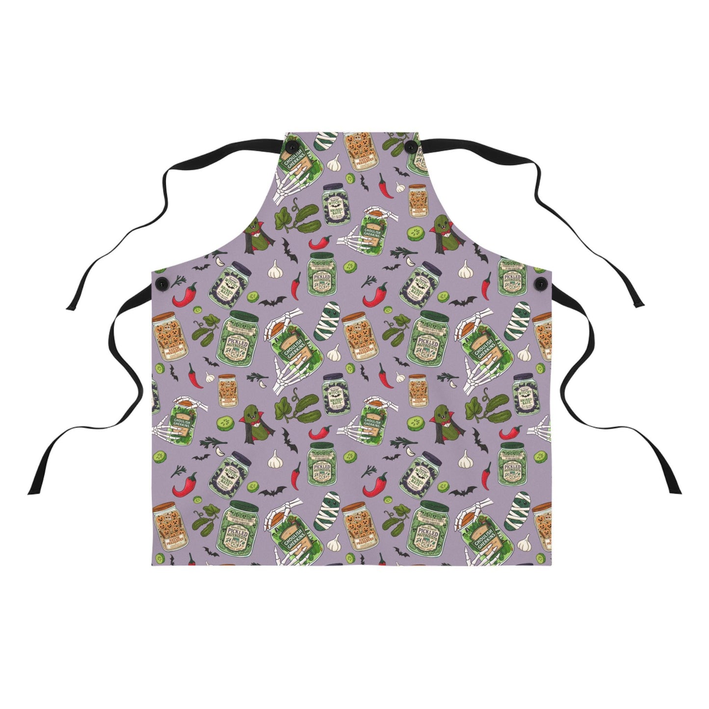 Haunted Pantry Halloween Apron: Spooky Kitchen Decor, Pickle Jar Print