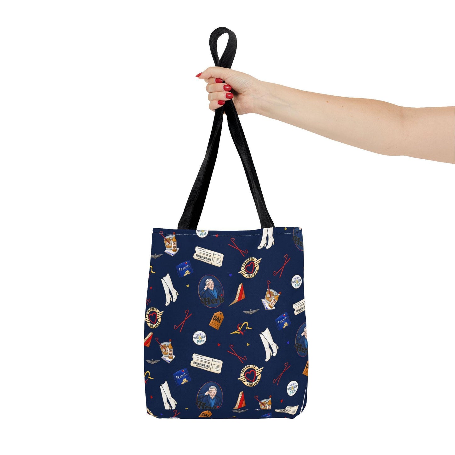 Retro Airline Tote Bag: Southwest Inspired Flight Attendant Carryall