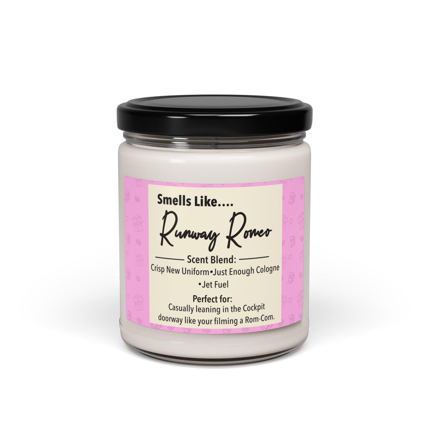 Runway Romeo Scented Soy Candle: Airplane Enthusiast Aromatherapy