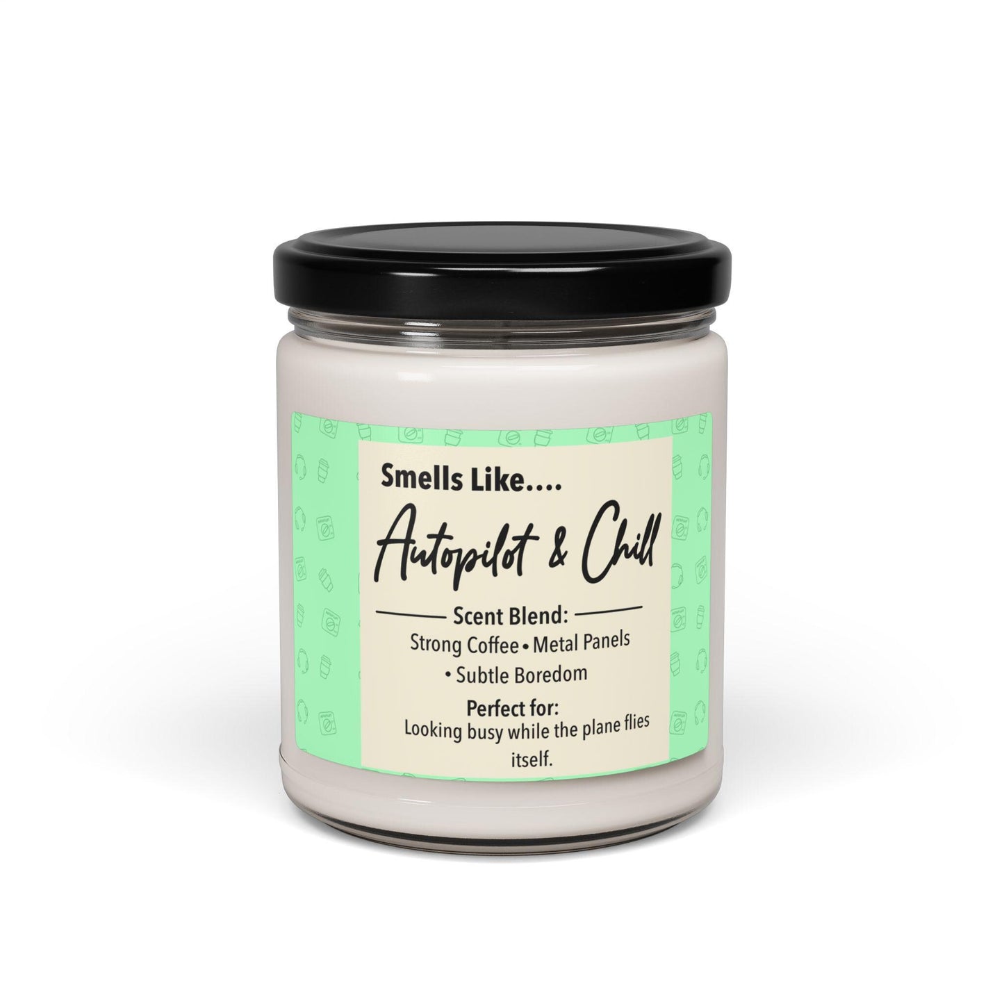Autopilot & Chill Scented Soy Candle: Relaxing Coffee Aroma