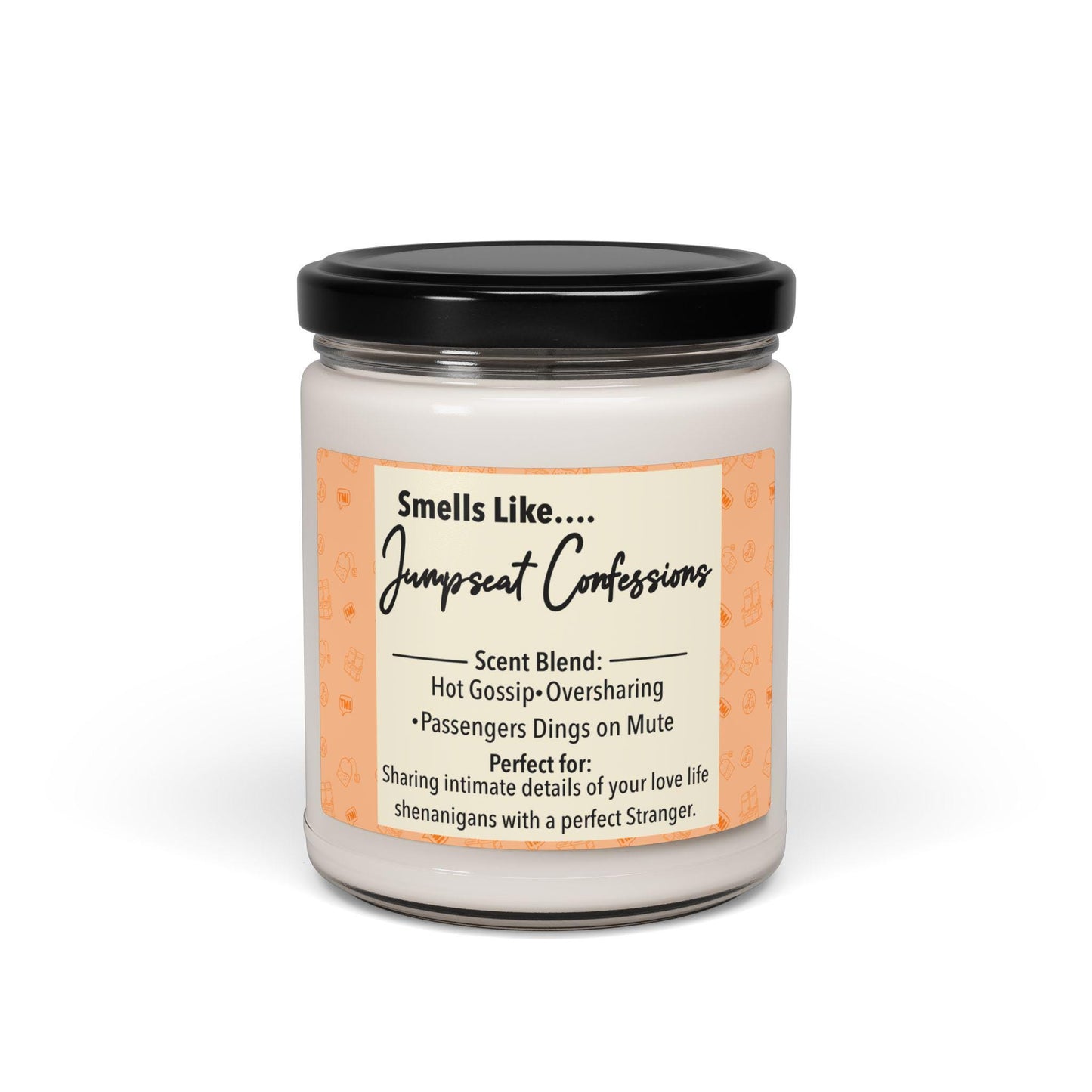 Jumpseat Confessions Scented Soy Candle: Airline Crew Humor, Cozy Home Decor