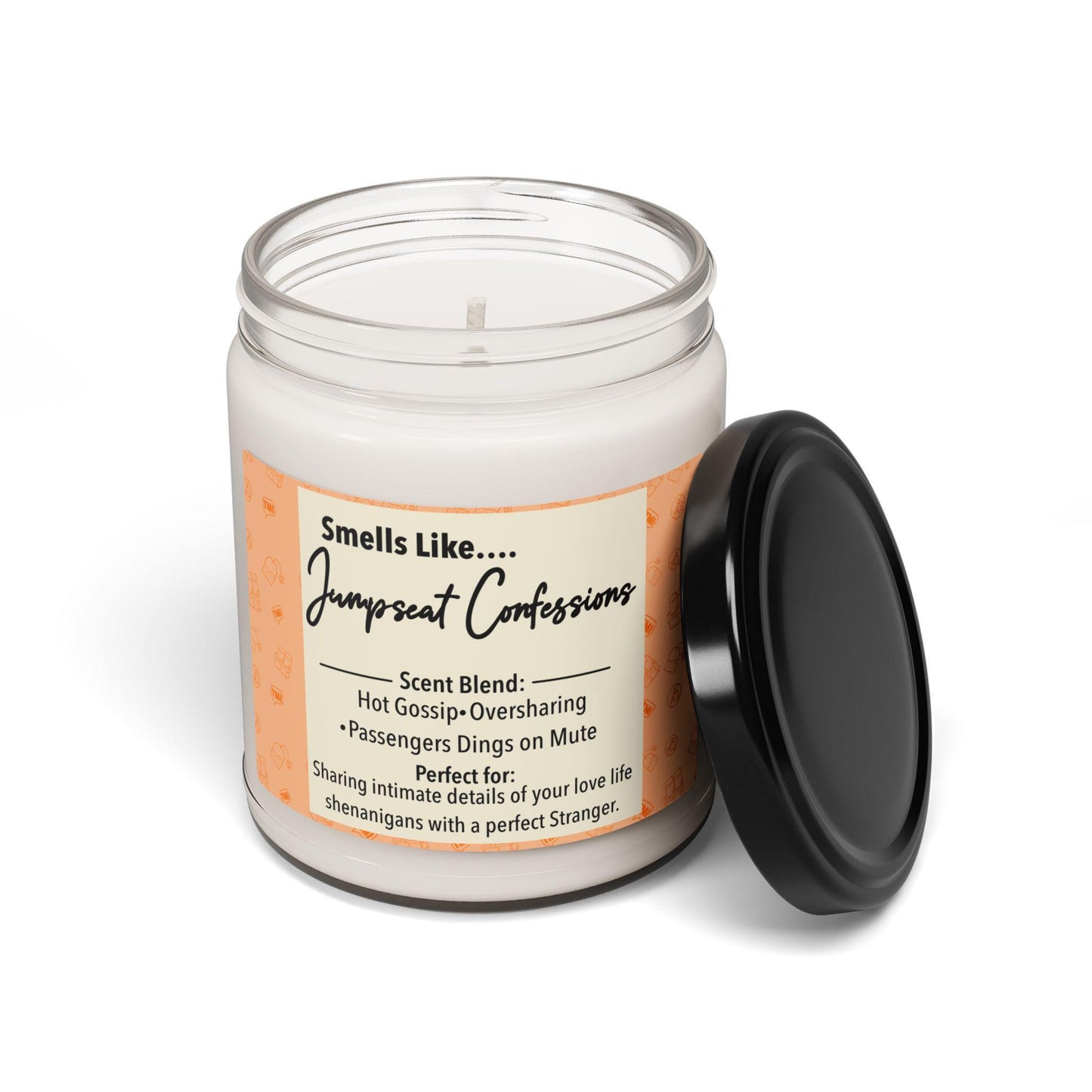 Jumpseat Confessions Scented Soy Candle: Airline Crew Humor, Cozy Home Decor
