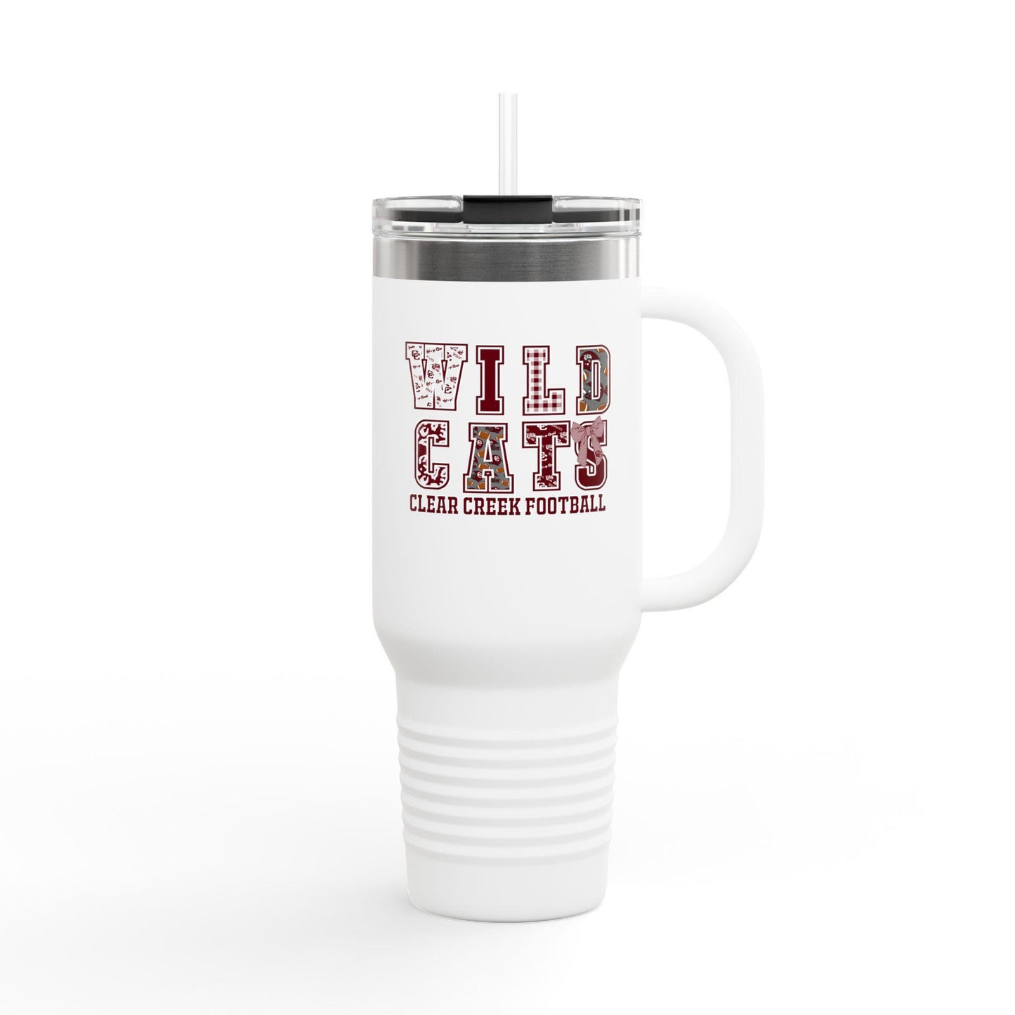 Personalized Wild Cats Football Travel Mug: 40oz Insulated Tumbler