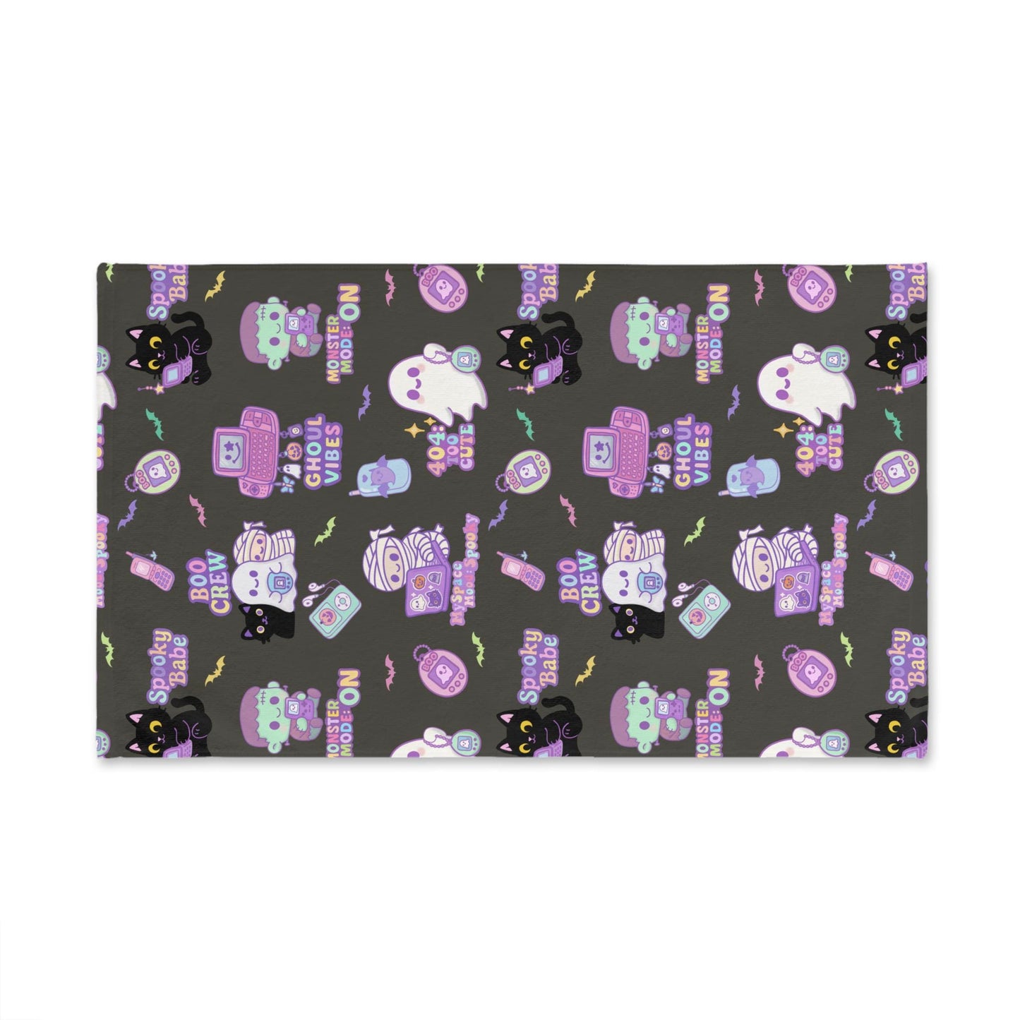 Cute Halloween Hand Towel - Spooky Vibes Dish Towel, Kitchen Decor, Halloween Gift, Cute Home Accessories, Goth Kitchen Towel