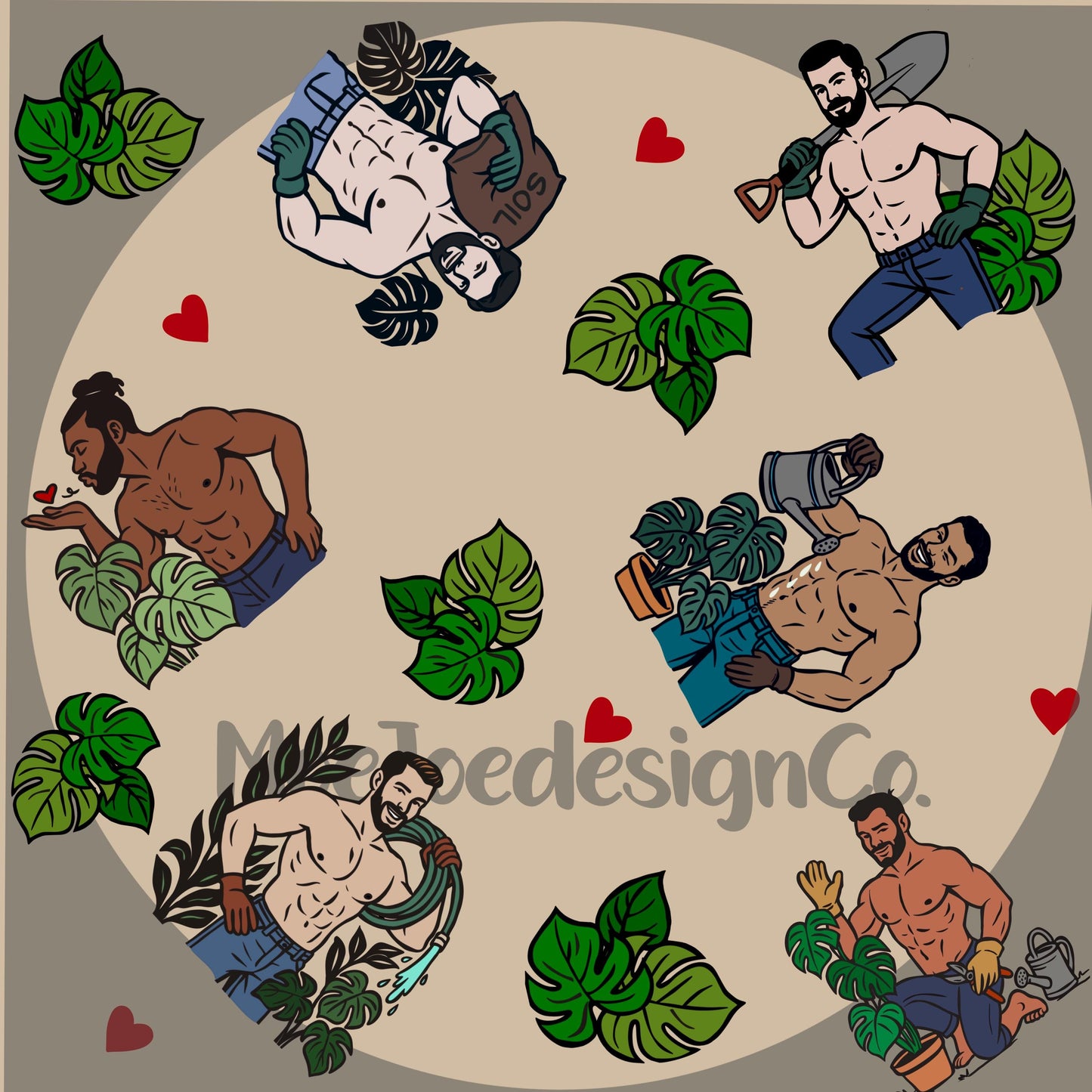 Plant Daddy Glass Can Wrap: Cheeky Monstera UV DTF Decal